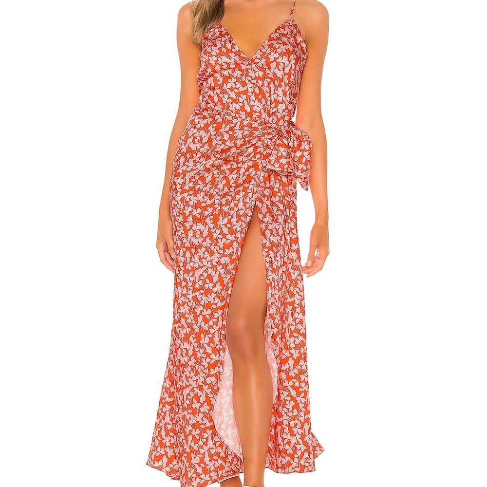 Sofia Print Maxi Dress In Red